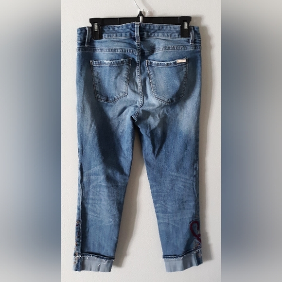 WHBM Slim Embroidered Crop Jeans - Picture 7 of 10